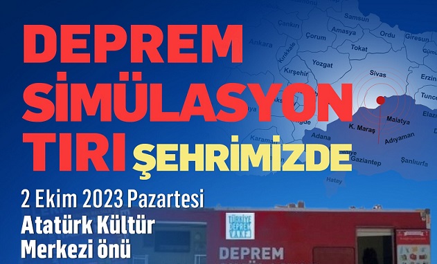 Simülasyon eğitim tırında deprem eğitimi verilecek