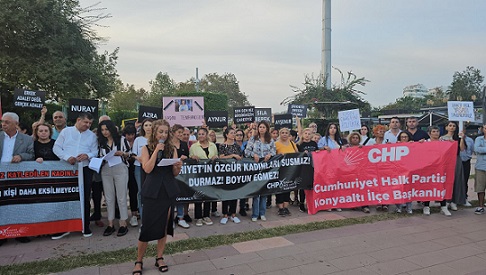 CHP Konyaaltı Kadın Kolları Başkanı Aslı Tazegül: Fadim İçin, Adalet İçin, Demokrasi İçin Buradayız!