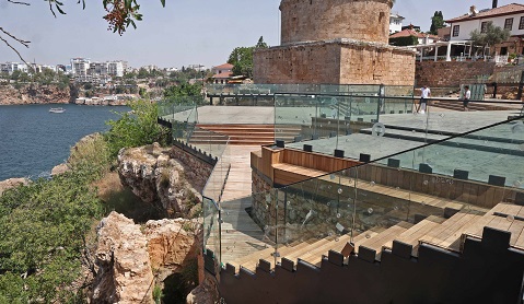 Antalya Hıdırlık Kulesi Seyir Terası projesi sona yaklaştı