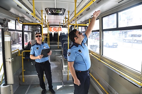 Halk otobüslerinde klima denetimi sürüyor