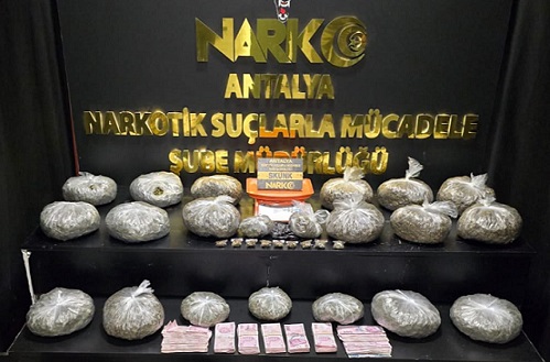 Antalya’da 1 haftalık narkotik operasyonlarında 19 kişi tutuklandı