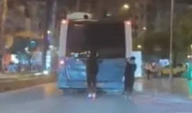 Antalya’da Trafiği tehlikeye düşüren Paten kullanıcılarına adli işlem yapıldı