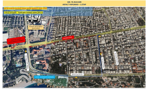 100. Yıl Caddesi Pazar günü kısmi olarak trafiğe kapanacak