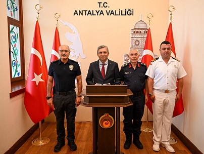 Vali Şahin’den Antalya’nın Güvenlik Karnesi